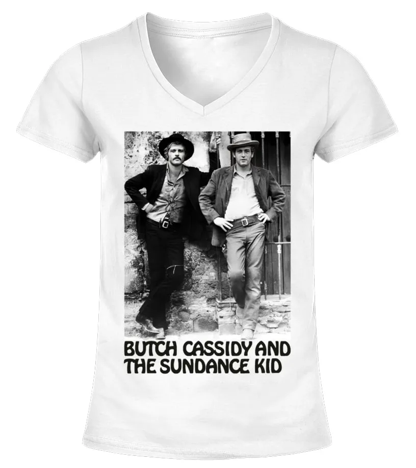 Butch Cassidy and the Sundance Kid WT 017 Camiseta cuello pico Mujer