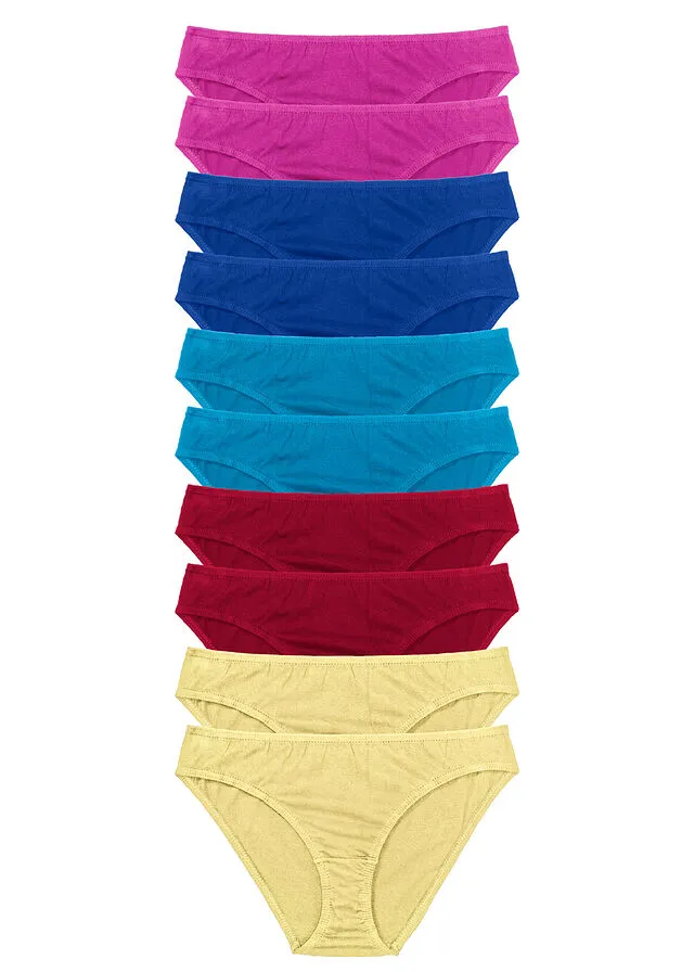 10PACK FUCHSIA MULTICOLOR PANTIES