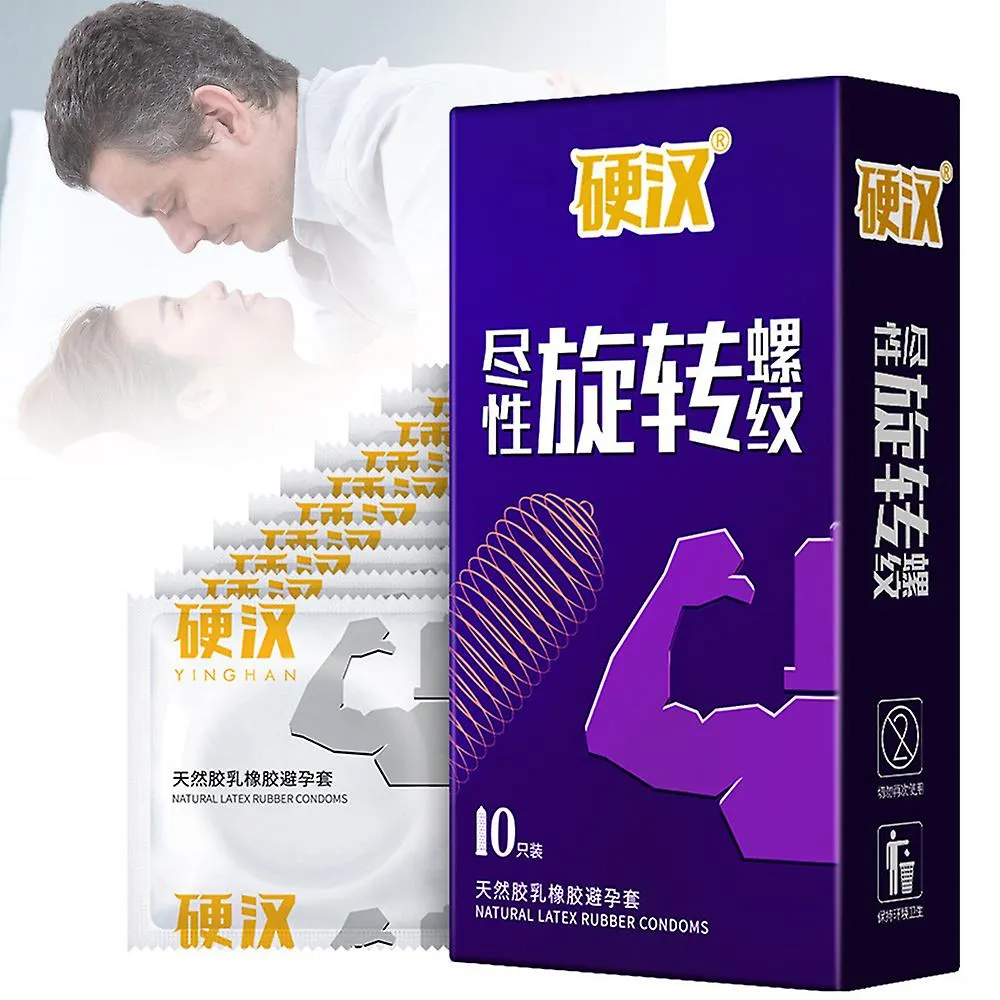 10PACK LATEX CONDOMS FOR MEN  DELAY EJACULATION, STIMULATION, NATURAL FEEL