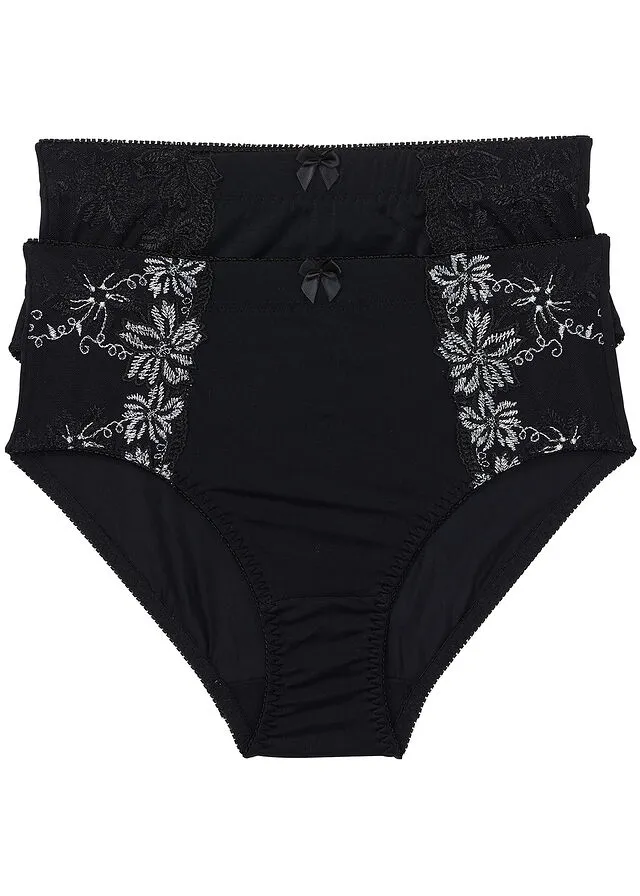 2 pack of shaping briefs Black + black + white