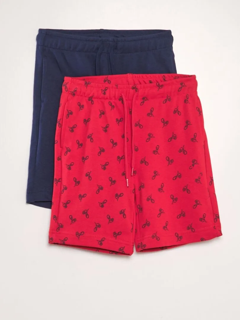 2 pack of thin red sweatshorts