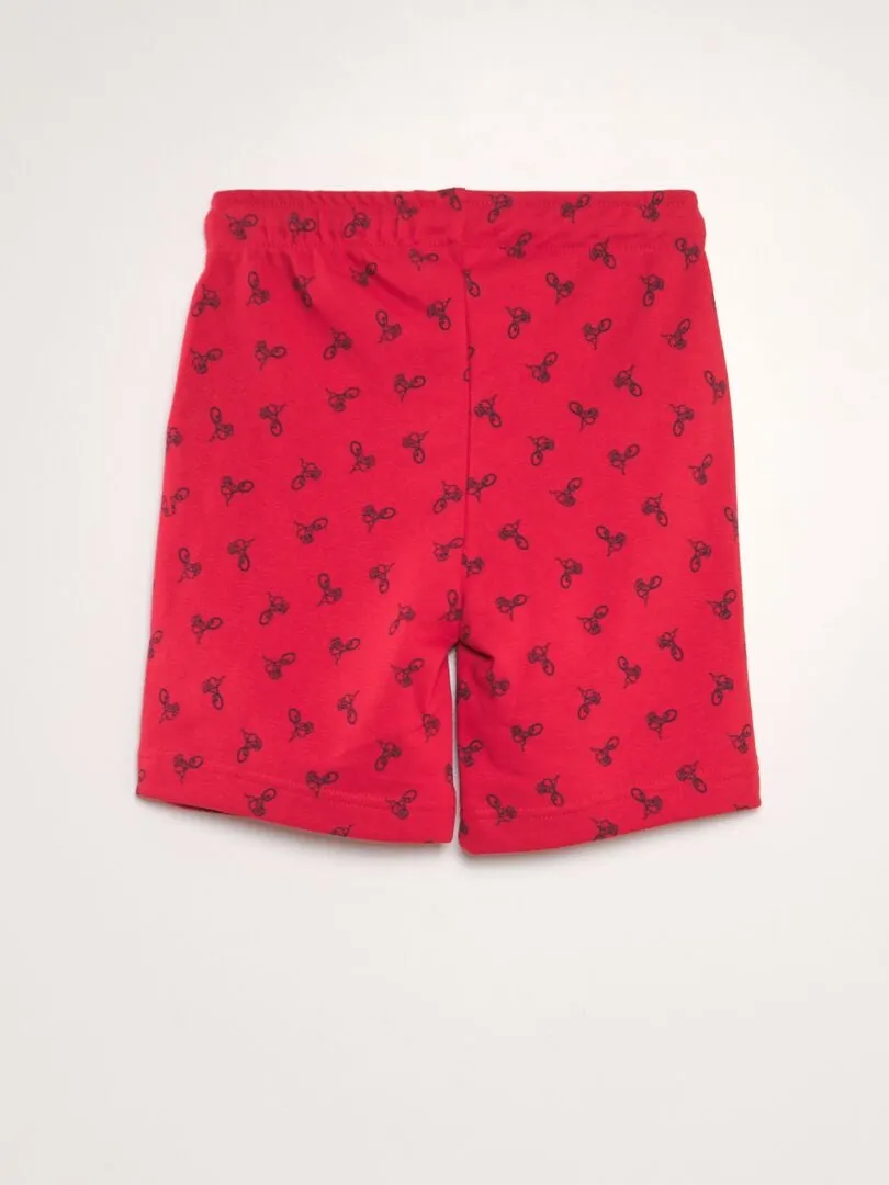 2 pack of thin red sweatshorts