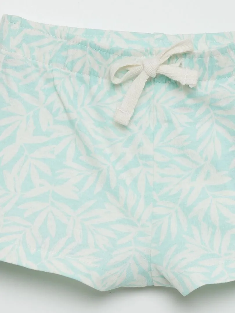 2 PACK POINTED SHORTS  GREEN