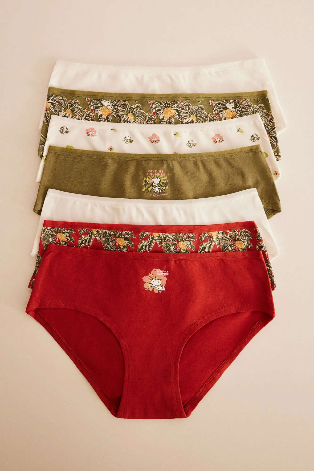 7 pack of cotton Snoopy culotte panties