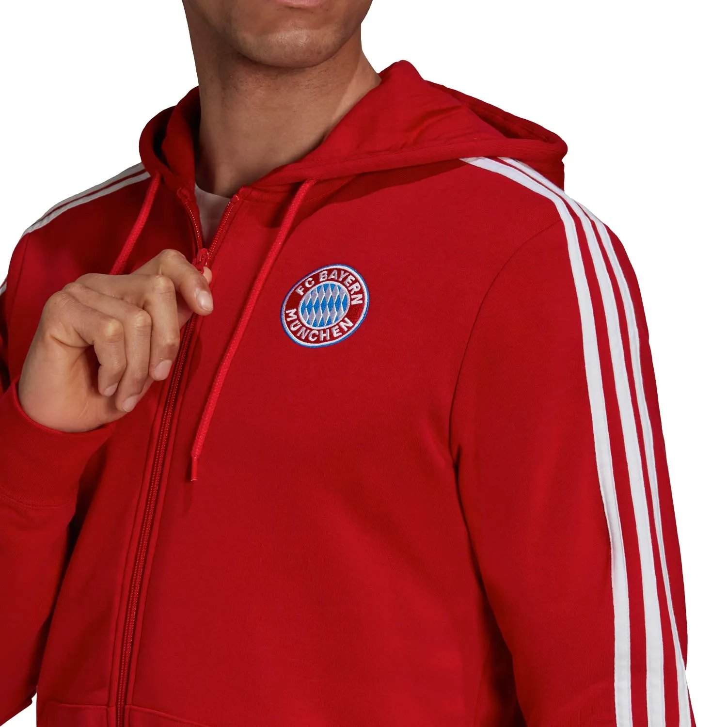 adidas Bayern 3 Stripes Hoodie
