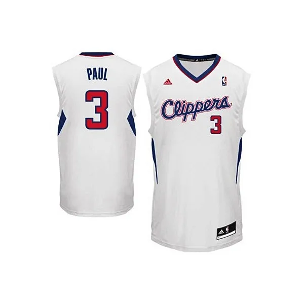 ADIDAS CHRIS PAUL CLIPPERS REPLICA WHITE TSHIRT