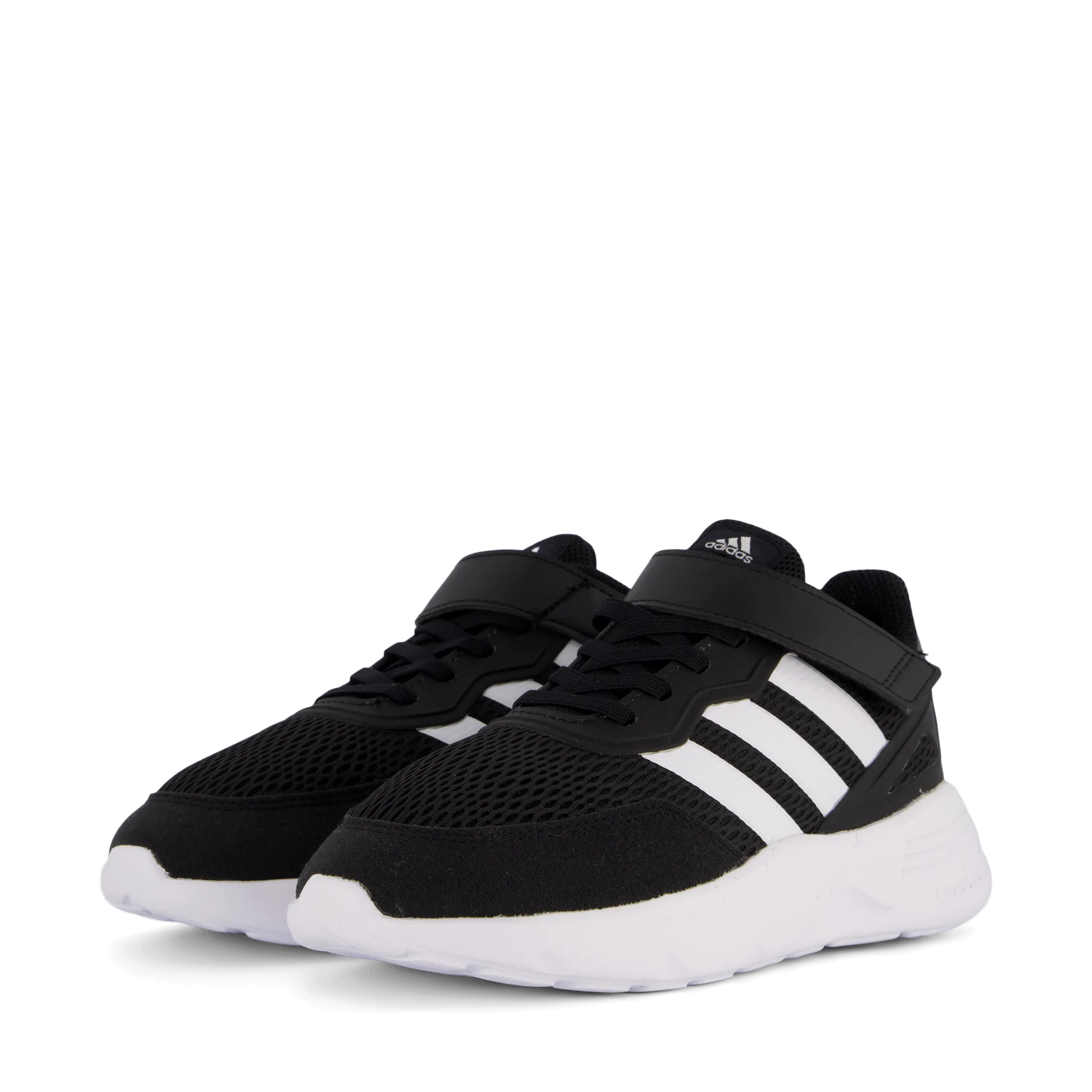 Adidas Nebzed Elastic Lace Top Strap Shoes Core Black Cloud White Cloud White