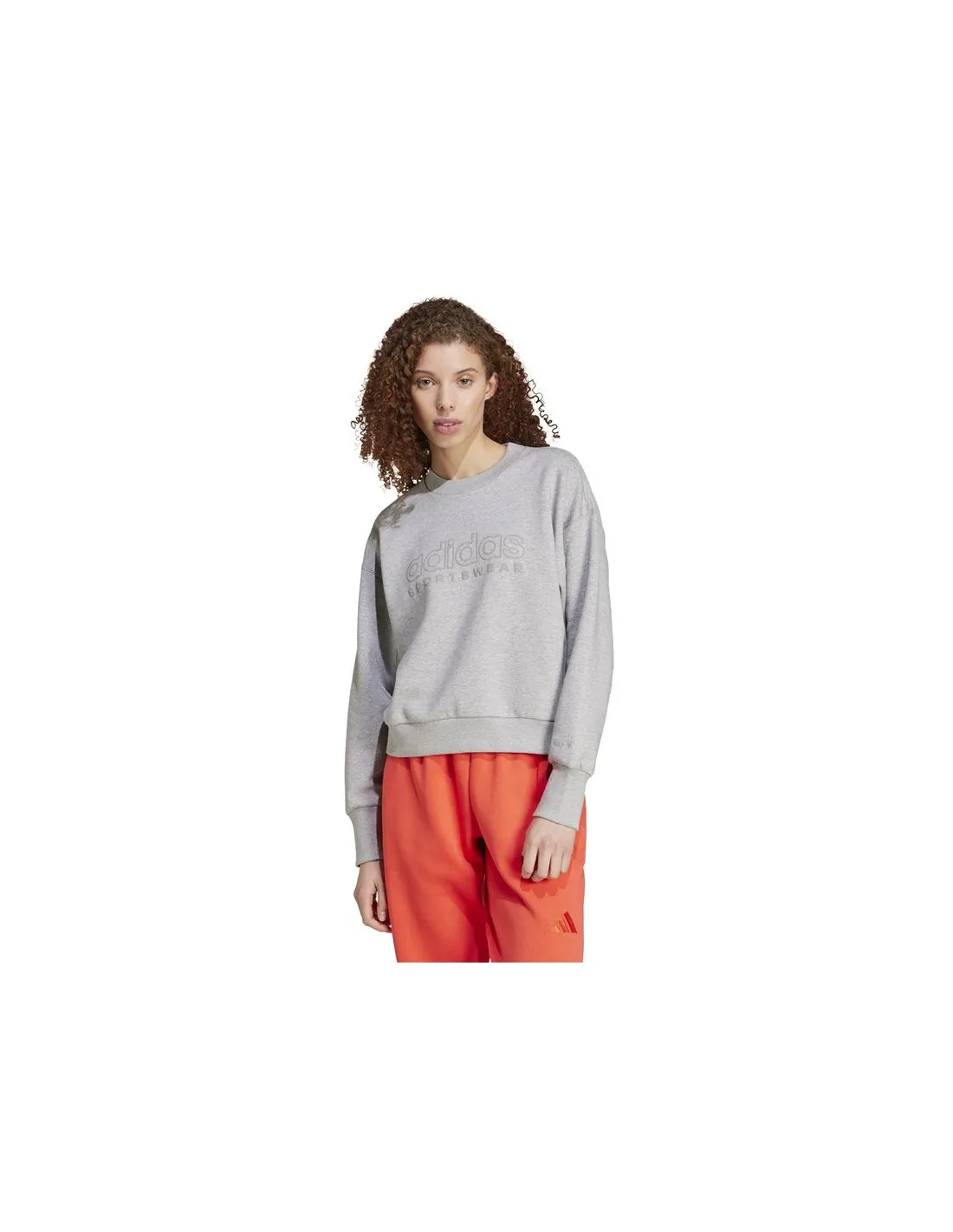 ADIDAS SUDADERA GRIS PARA MUJER  DISEñO GRáFICO SUELTO DE FLEECE ALL SZN