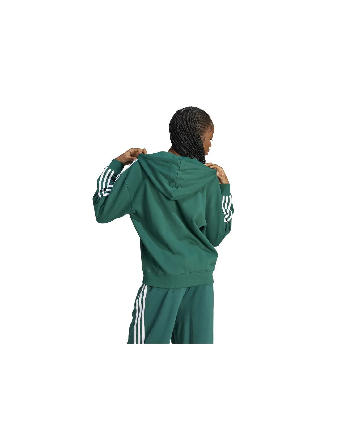 adidas Women's 3S Full Zip Hooded Sweatshirt