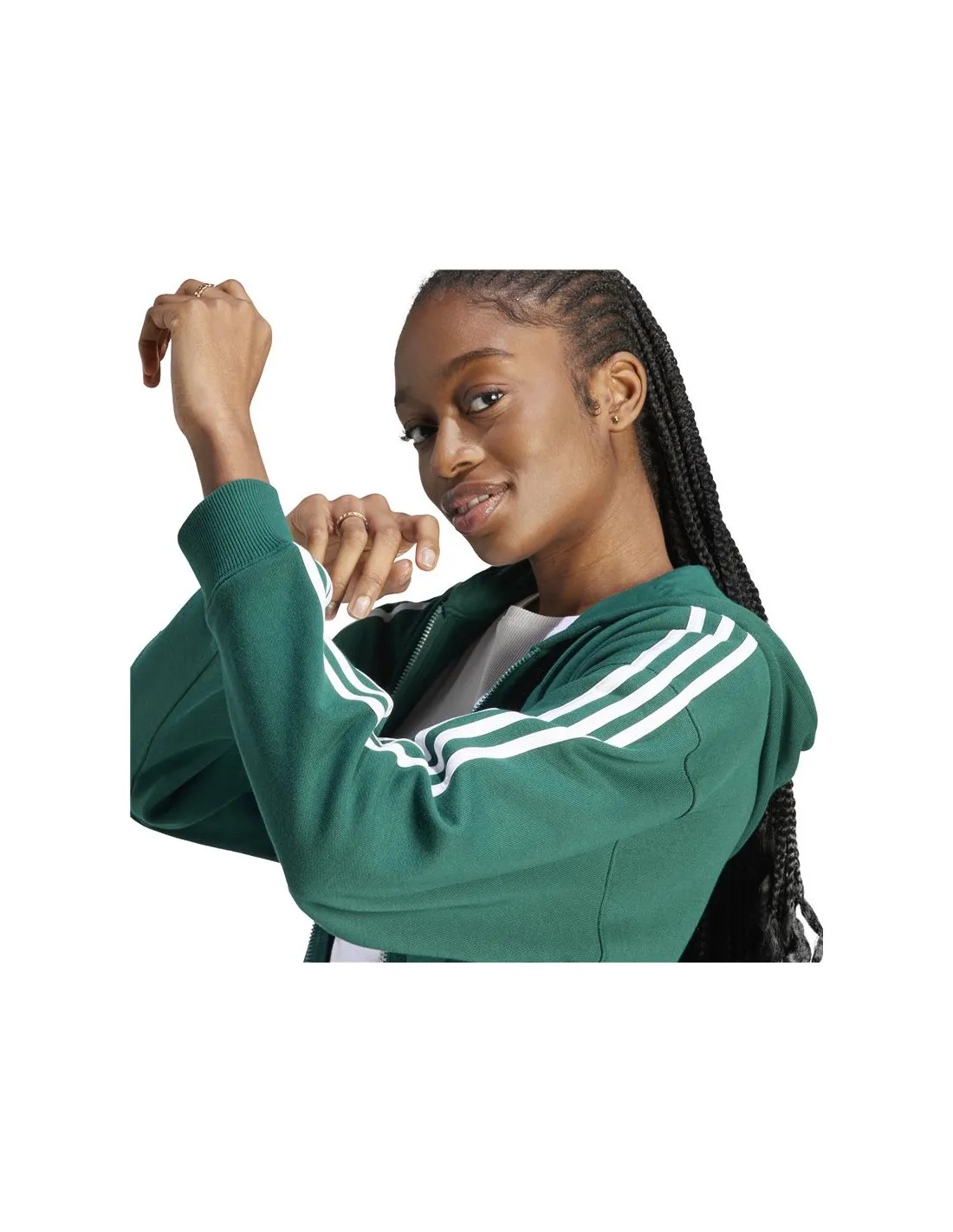 adidas Women's 3S Full Zip Hooded Sweatshirt