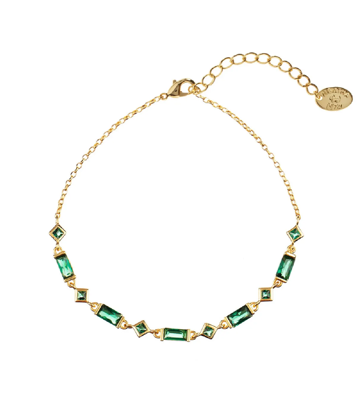 AGATHA BRACELET GOLD CHAIN JANET GREEN ZIRCONIA  2480083658TU
