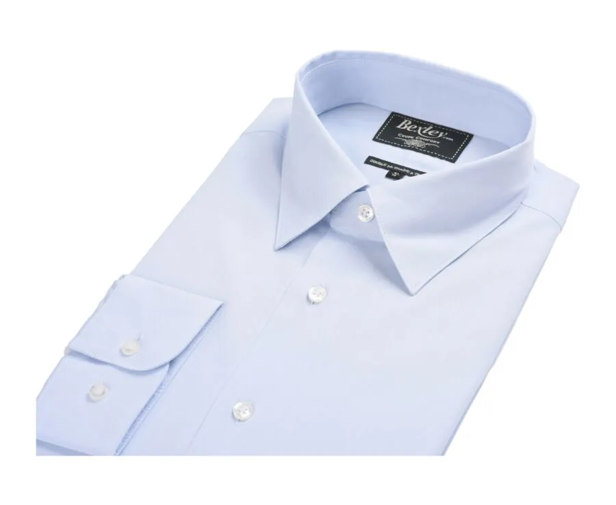 ALBERT CLASSIC  PALE BLUE 2PLY COTTON SHIRT