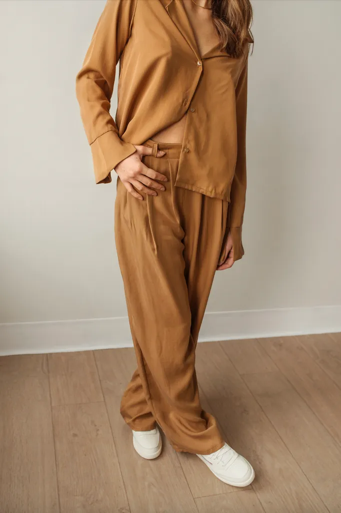 ANGIE PANTS IN OCHRE COLOR  SHOP NOW FOR THE BEST DEALS