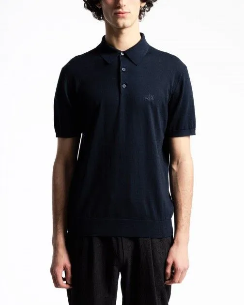 Armani Exchange blue polo shirt 8NZF5D