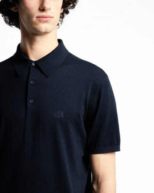 Armani Exchange blue polo shirt 8NZF5D