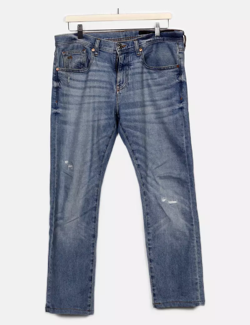 Armani straight jeans.