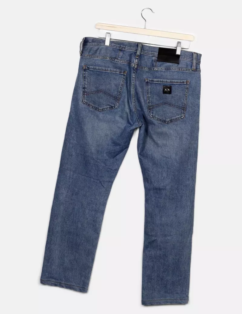 Armani straight jeans.