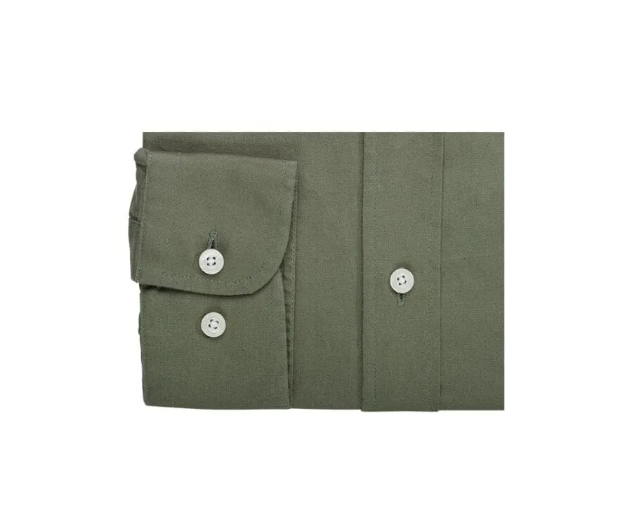 ARMY GREEN SHIRT  100% COTTON  BUTTONDOWN COLLAR  MEDWIN