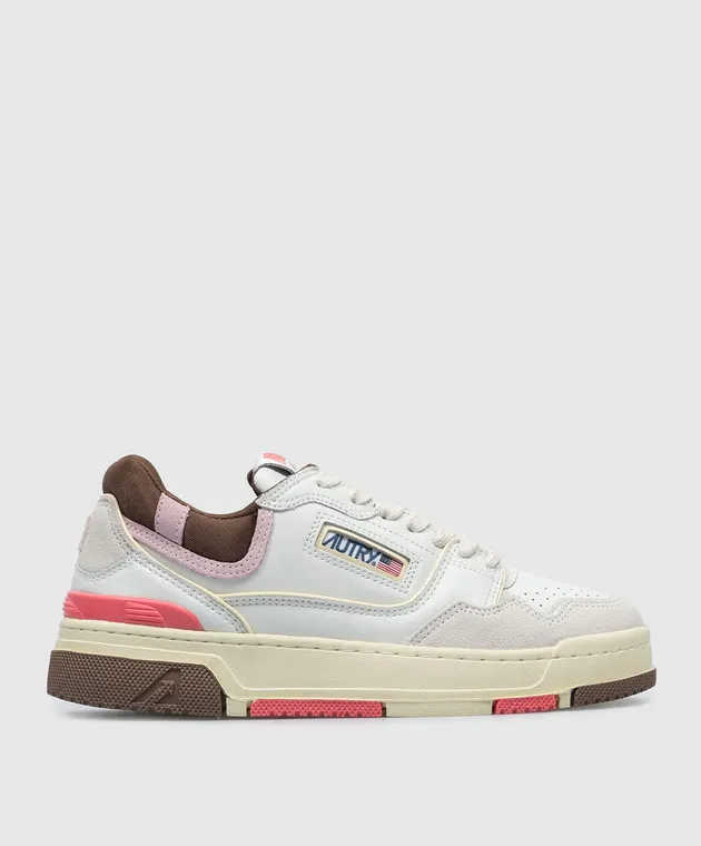 White Leather Logo Trainers by AUTRY CLC
