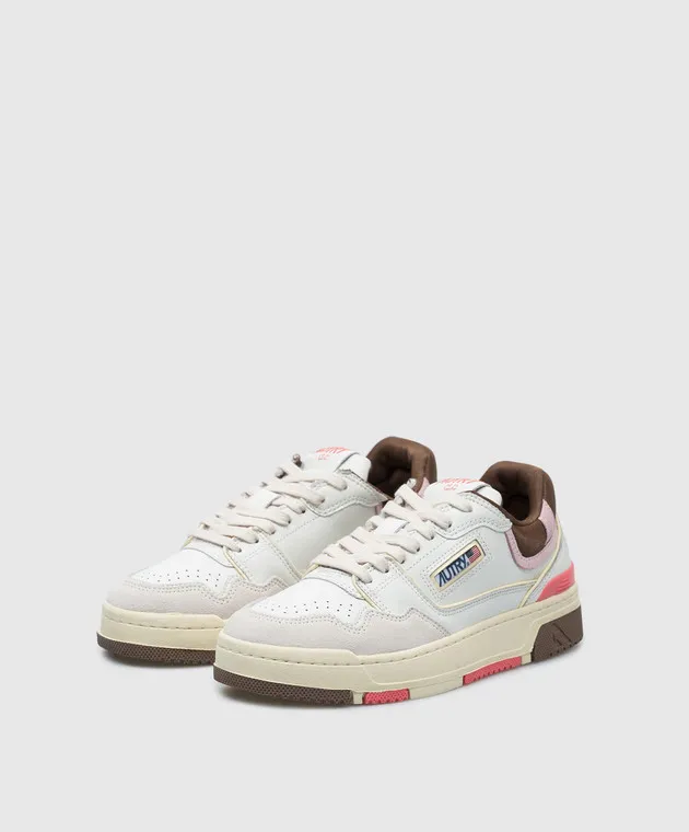 White Leather Logo Trainers by AUTRY CLC