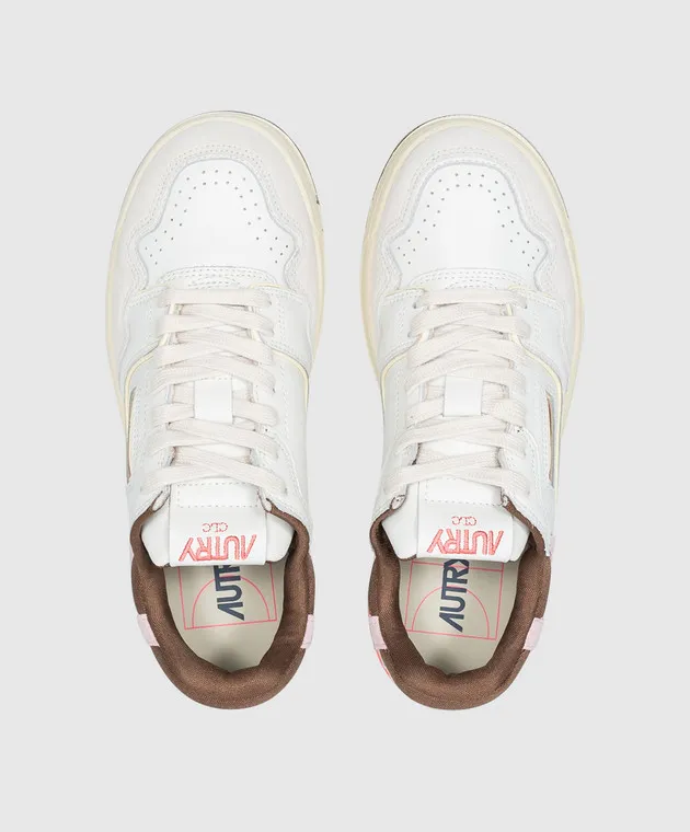 White Leather Logo Trainers by AUTRY CLC