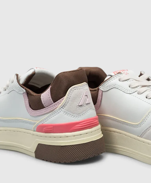 White Leather Logo Trainers by AUTRY CLC