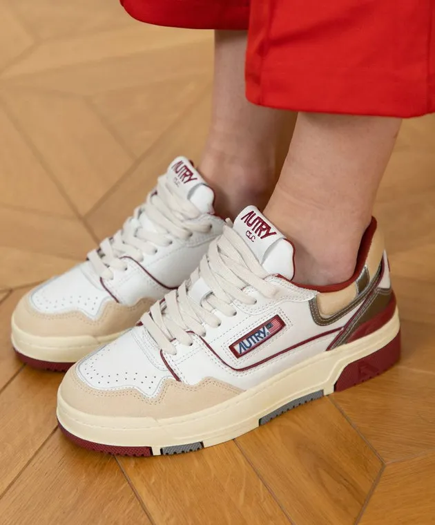 White Leather Logo Trainers by AUTRY CLC