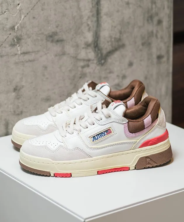 White Leather Logo Trainers by AUTRY CLC