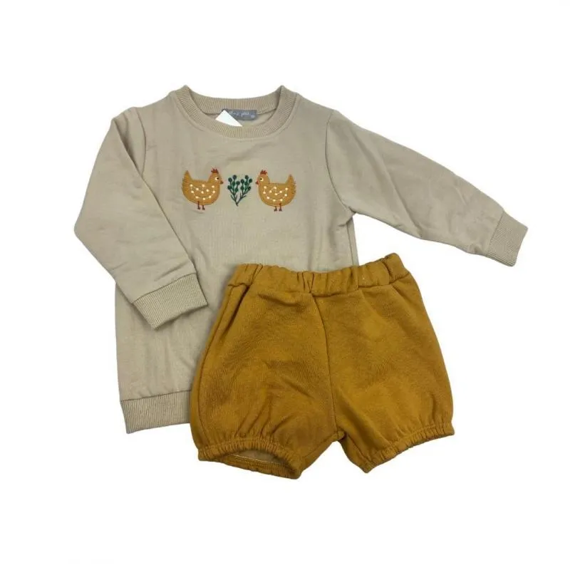 Baby boy sweatshirt set chicks