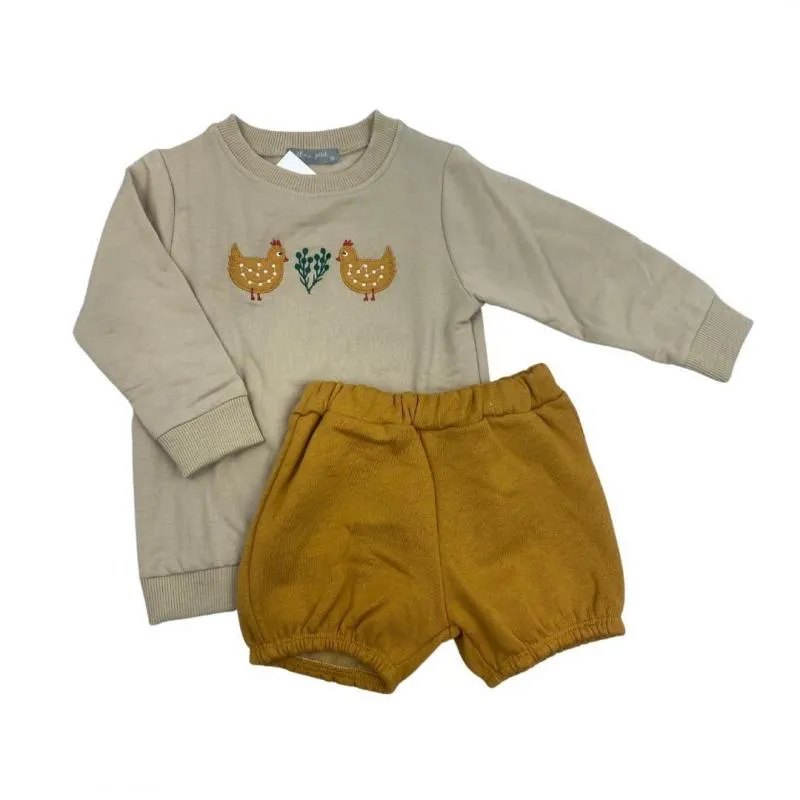 Baby boy sweatshirt set chicks