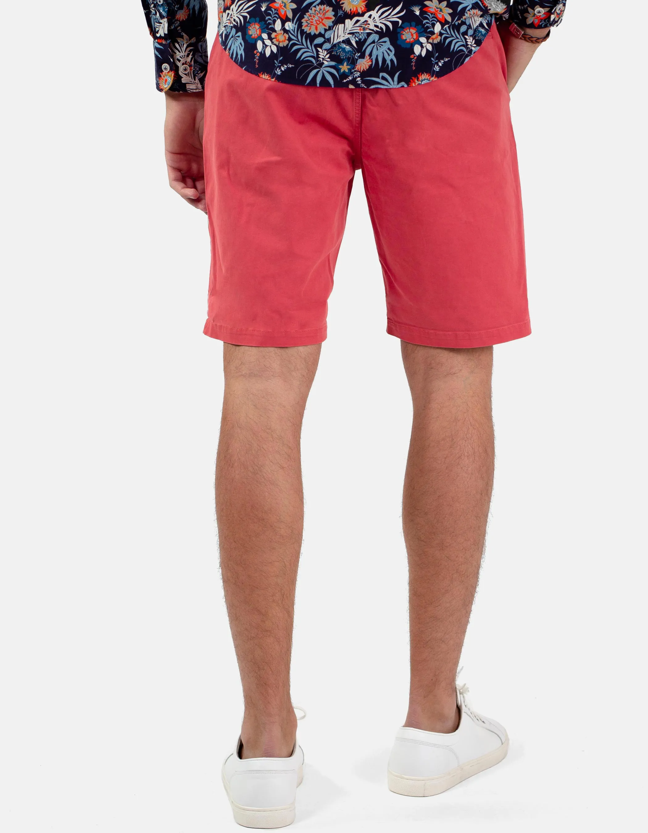 Coral Chino Shorts