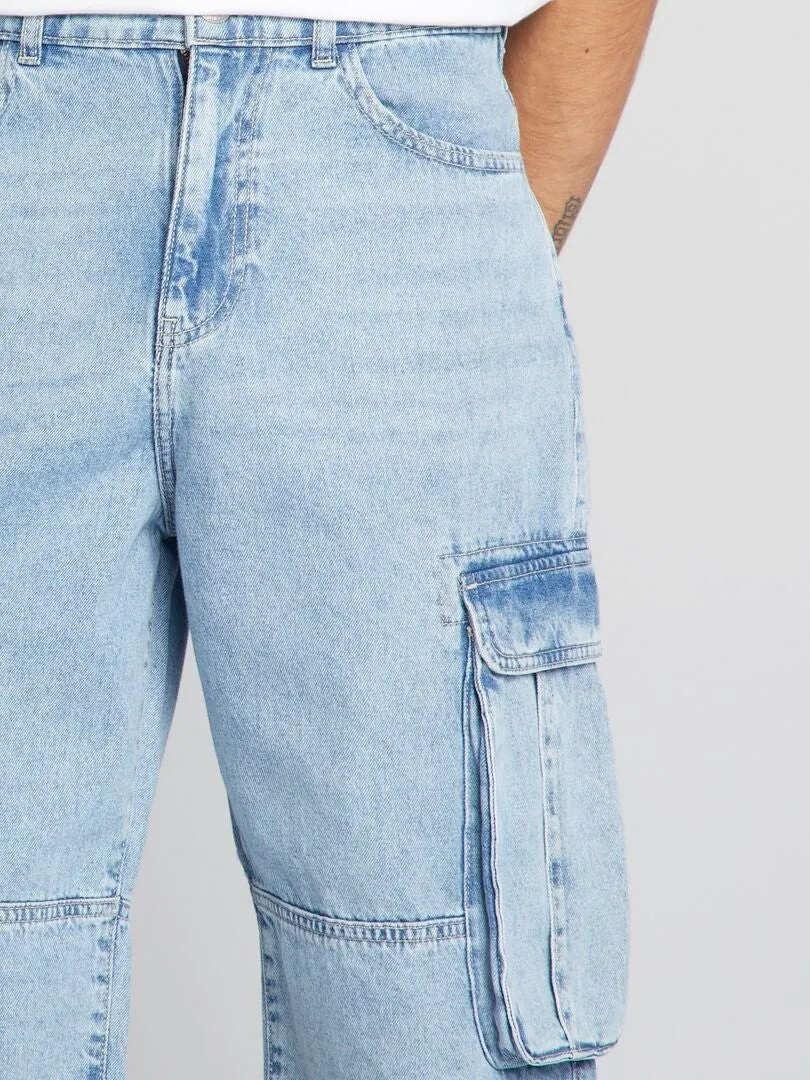 BERMUDA SHORTS WITH SIDE POCKETS  BLUE