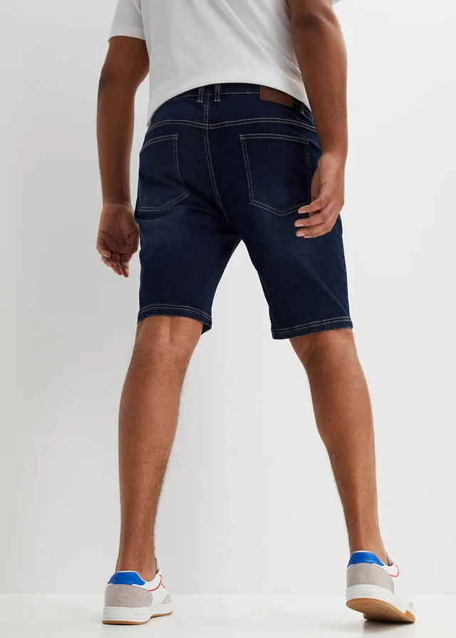 Stretch Regular Cut Denim Bermuda Shorts