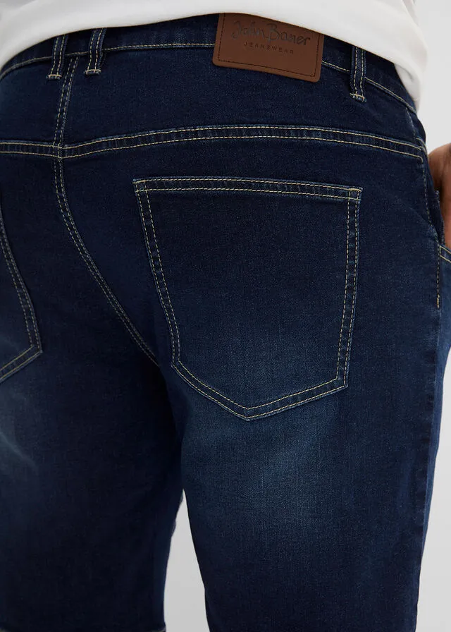 Stretch Regular Cut Denim Bermuda Shorts