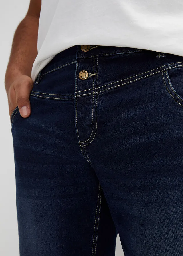 Stretch Regular Cut Denim Bermuda Shorts
