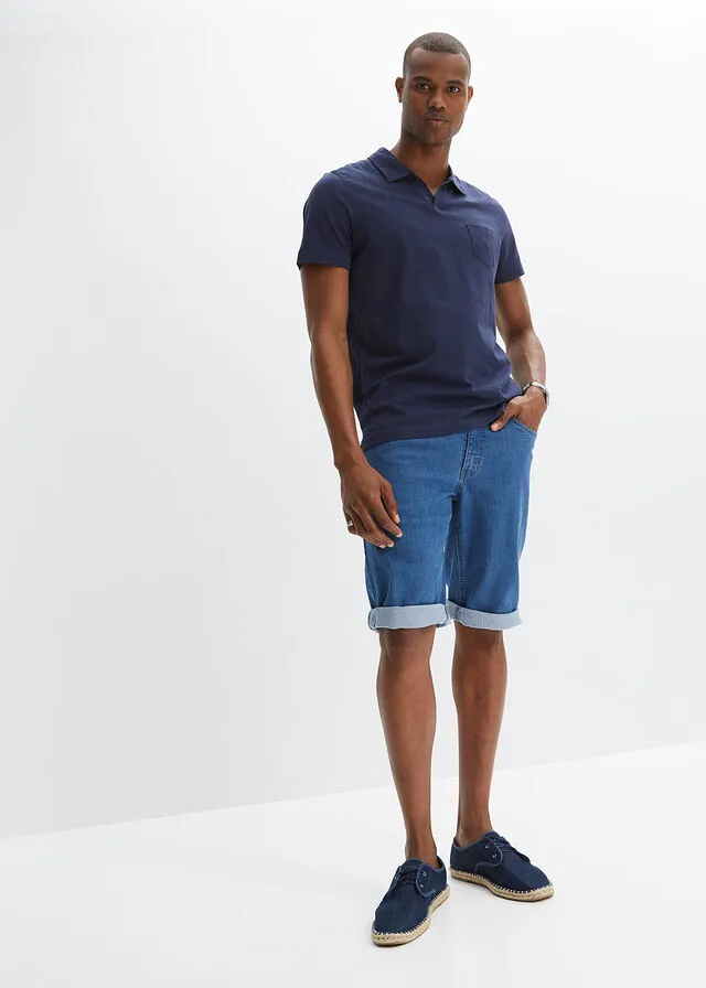 Elastic Long Denim Bermuda Shorts (2 Pack)