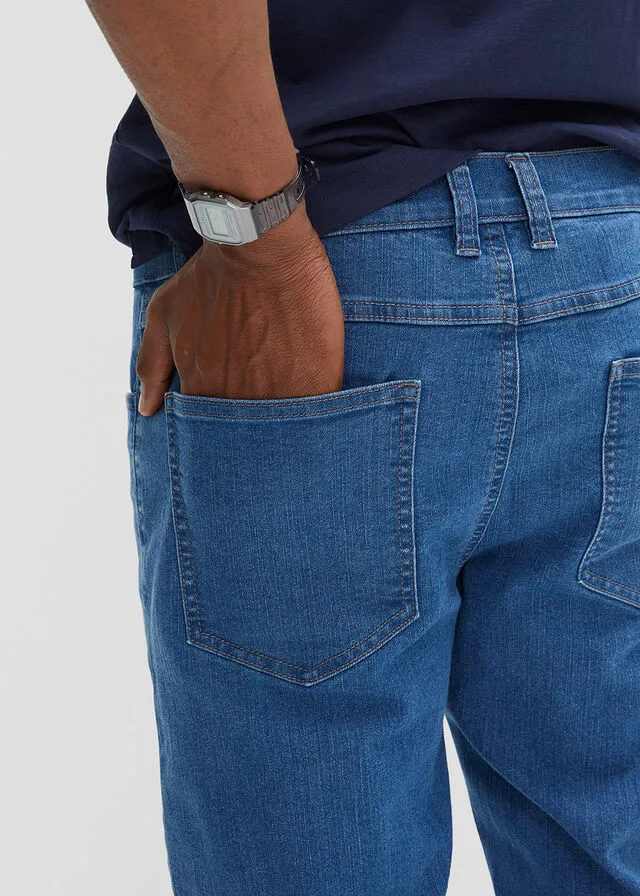 Elastic Long Denim Bermuda Shorts (2 Pack)