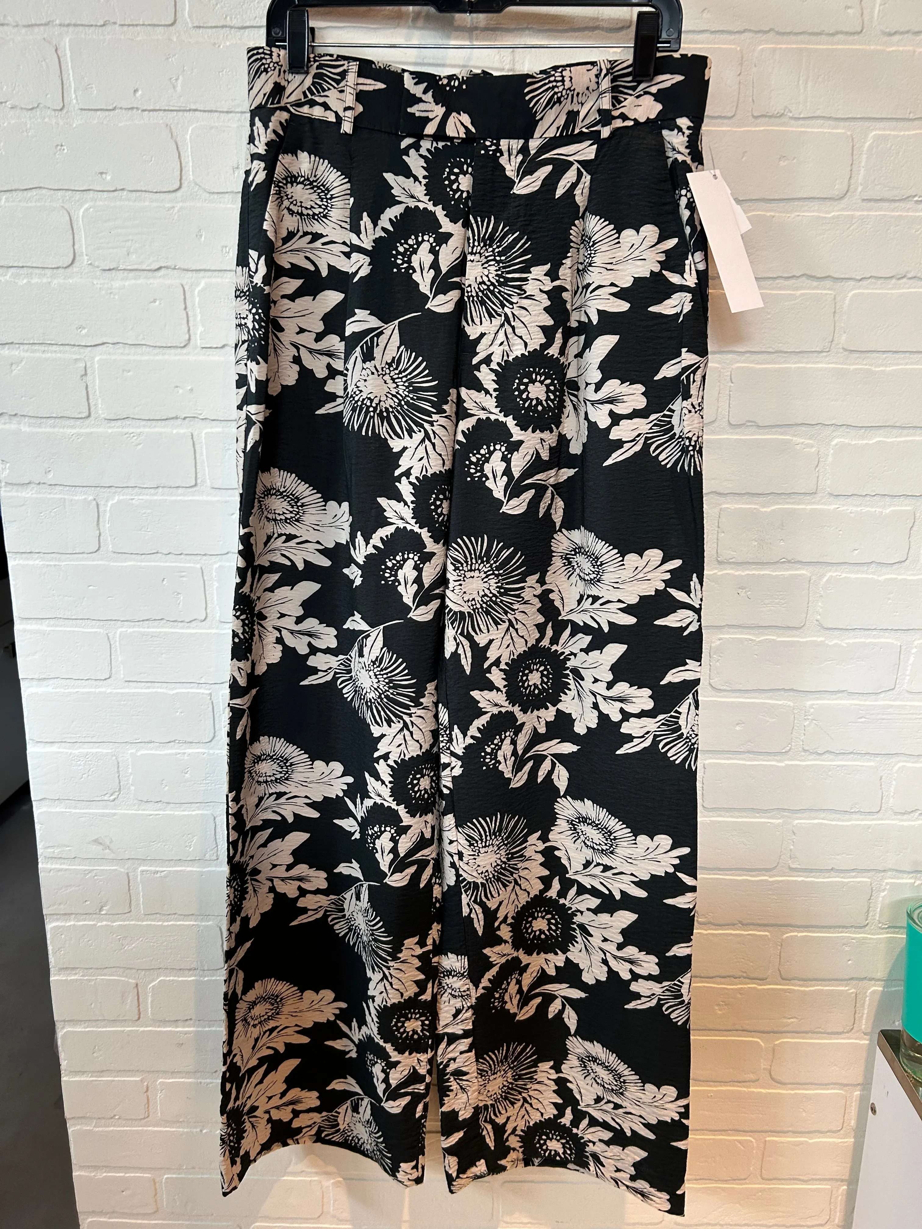 Black and Brown Wide Leg Pants, Banana Republic, Size 8