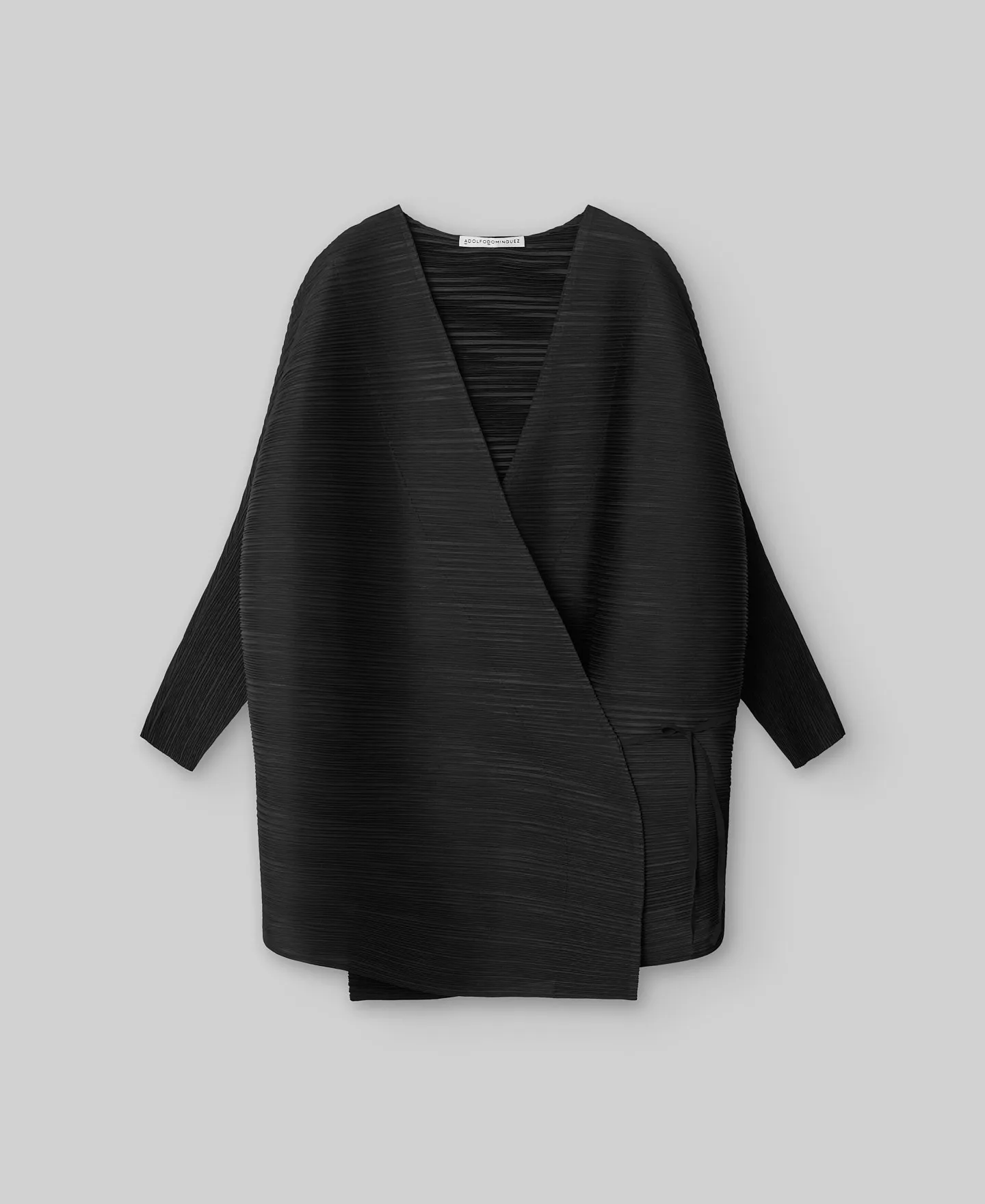 Black Crinkle Kimono Top for Women