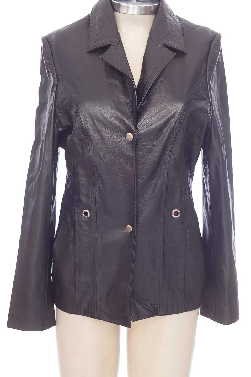 BLACK LEATHER JACKET/COAT  QUALITY LEATHERS
