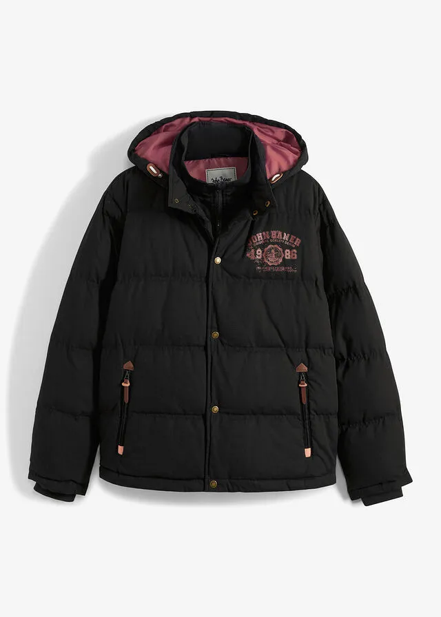 Black quilted jacket