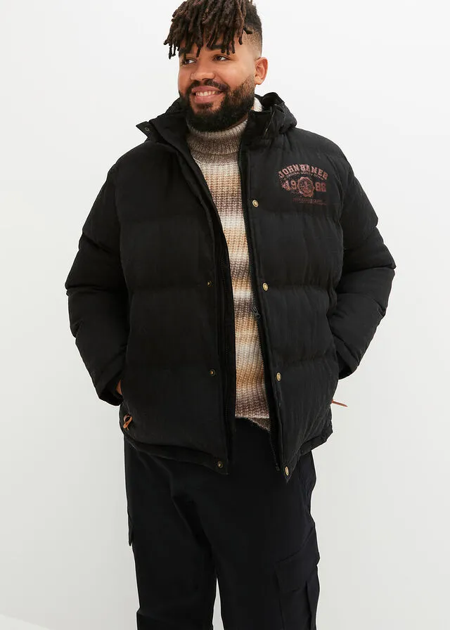 Black quilted jacket