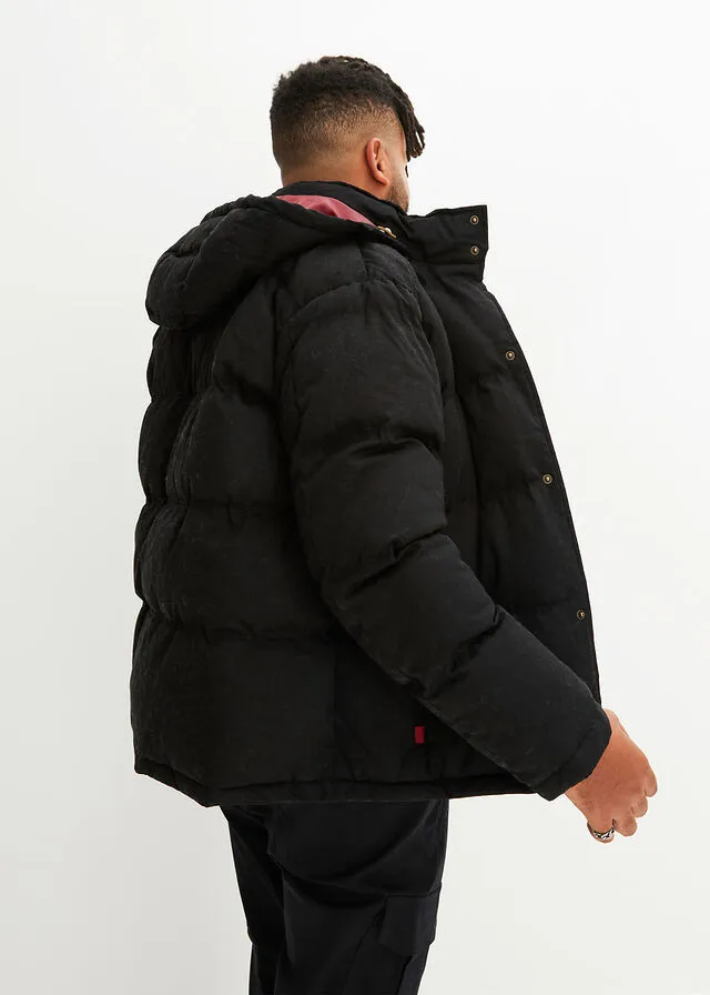 Black quilted jacket