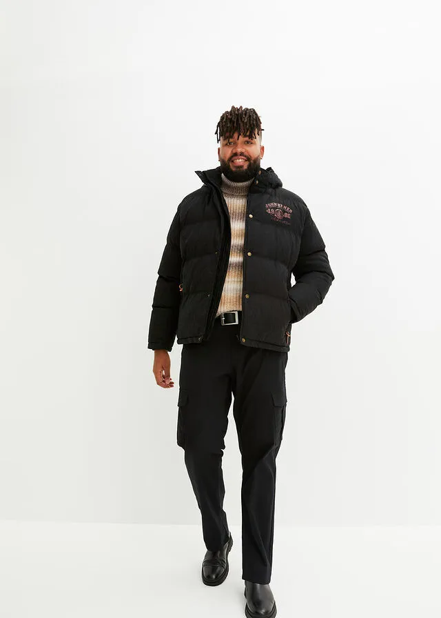 Black quilted jacket