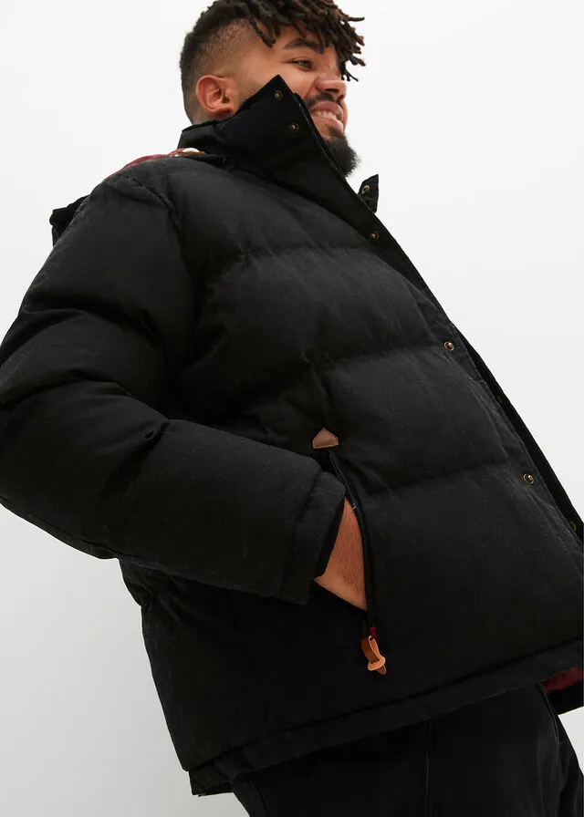 Black quilted jacket