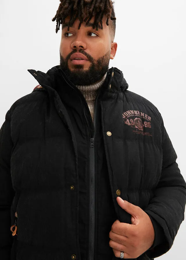 Black quilted jacket