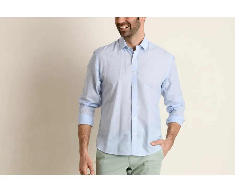 BLUE AND WHITE STRIPED SHIRT  CLÉBERT (COTTON LINEN)
