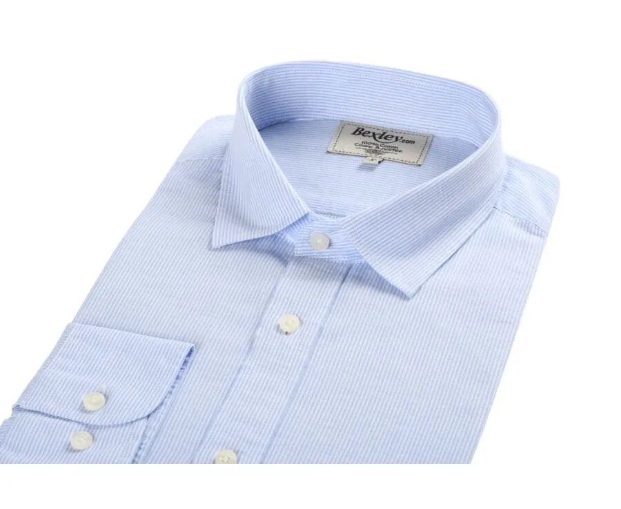 BLUE AND WHITE STRIPED SHIRT  CLÉBERT (COTTON LINEN)