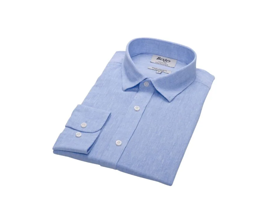 BLUE CHAMBRAY LINEN SHIRT  SILBERT