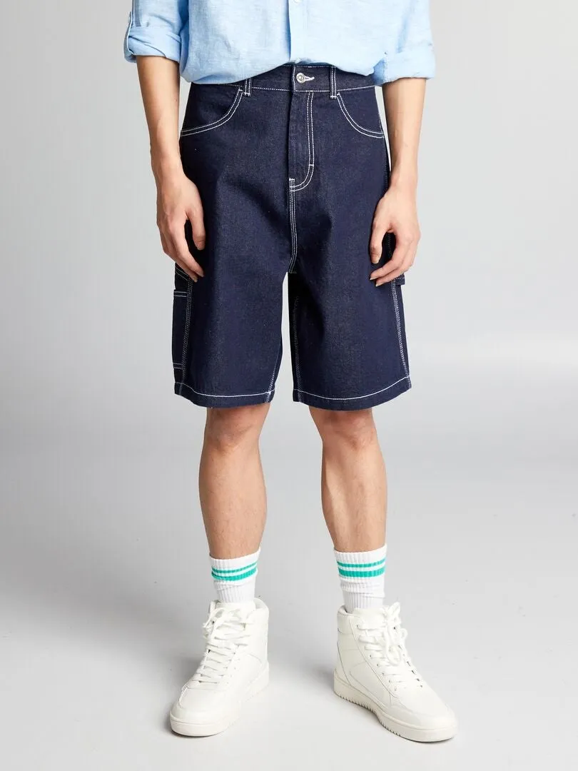 Blue denim Bermudas
